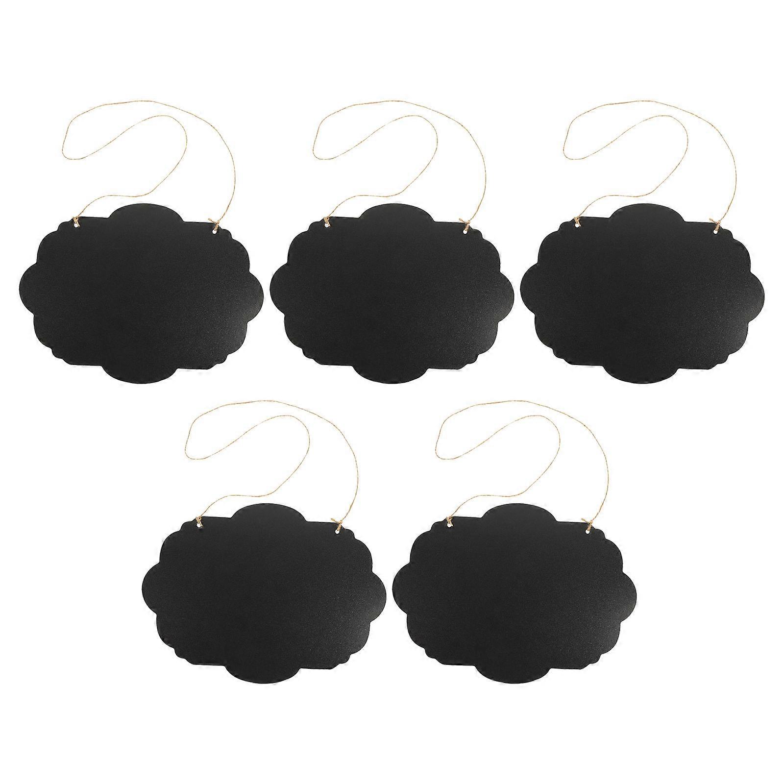 5Pcs Wood Hanging Double Sided Chalkboard Signs for Wall Message
