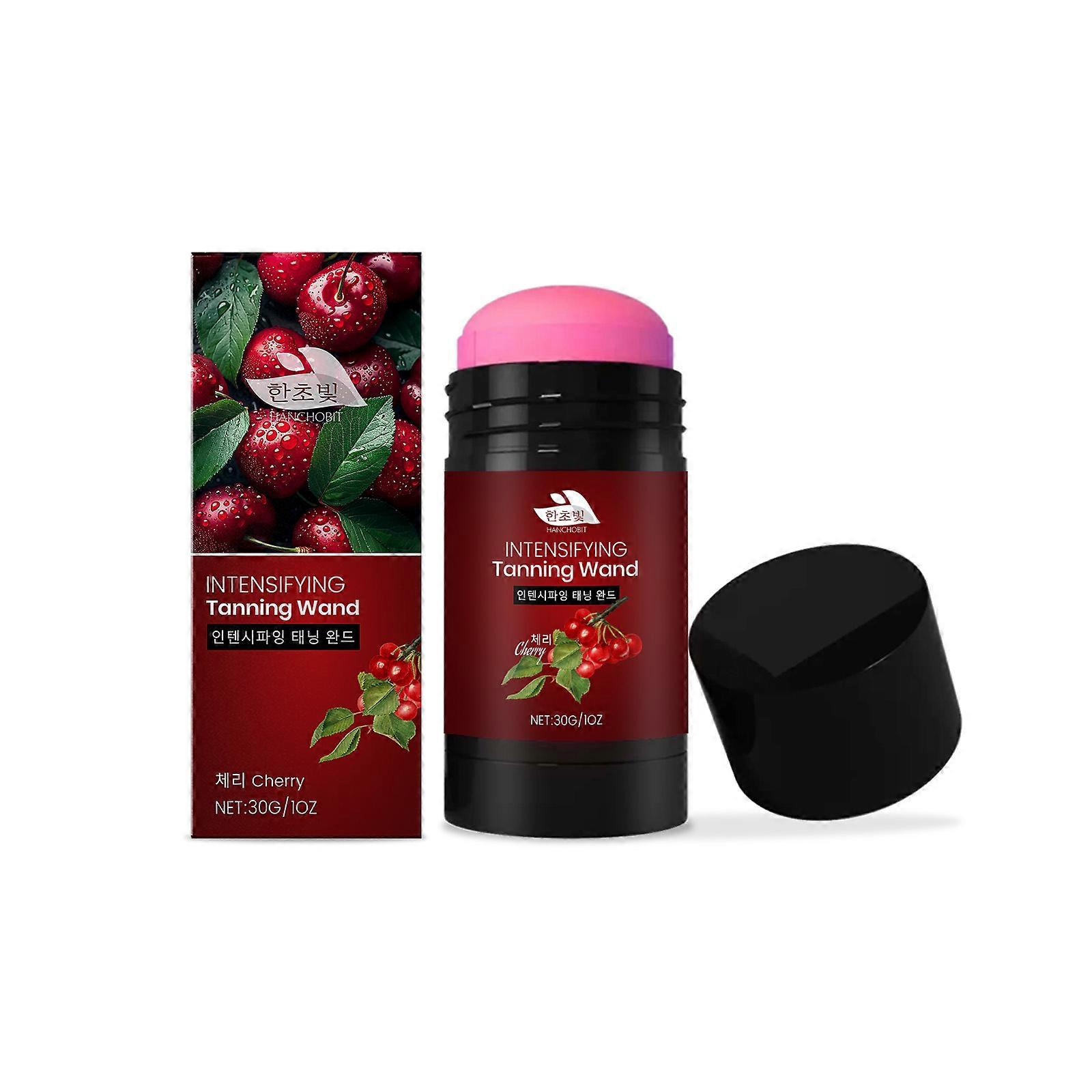  HANCHOBIT Cherry Moisturizing Black Stick Natural Daily Bronze Wheat-Colored Lustrous Moisturizing Applicator
