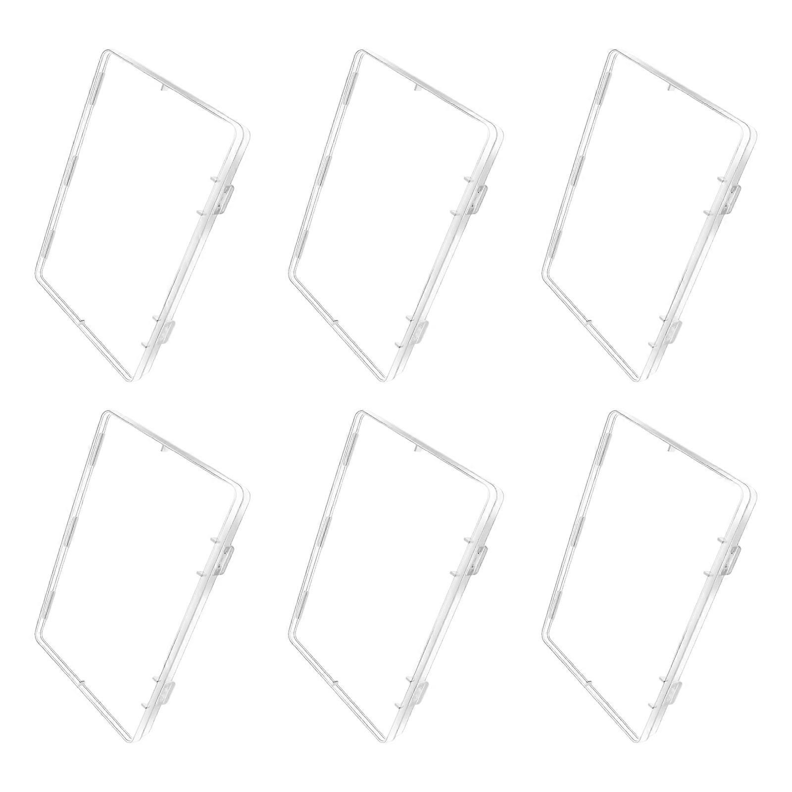 6Pcs Flat Breast Milk Storage Containers Stackable Freezer Trays Transparent PP for Organized Milk Preservation Multicolor