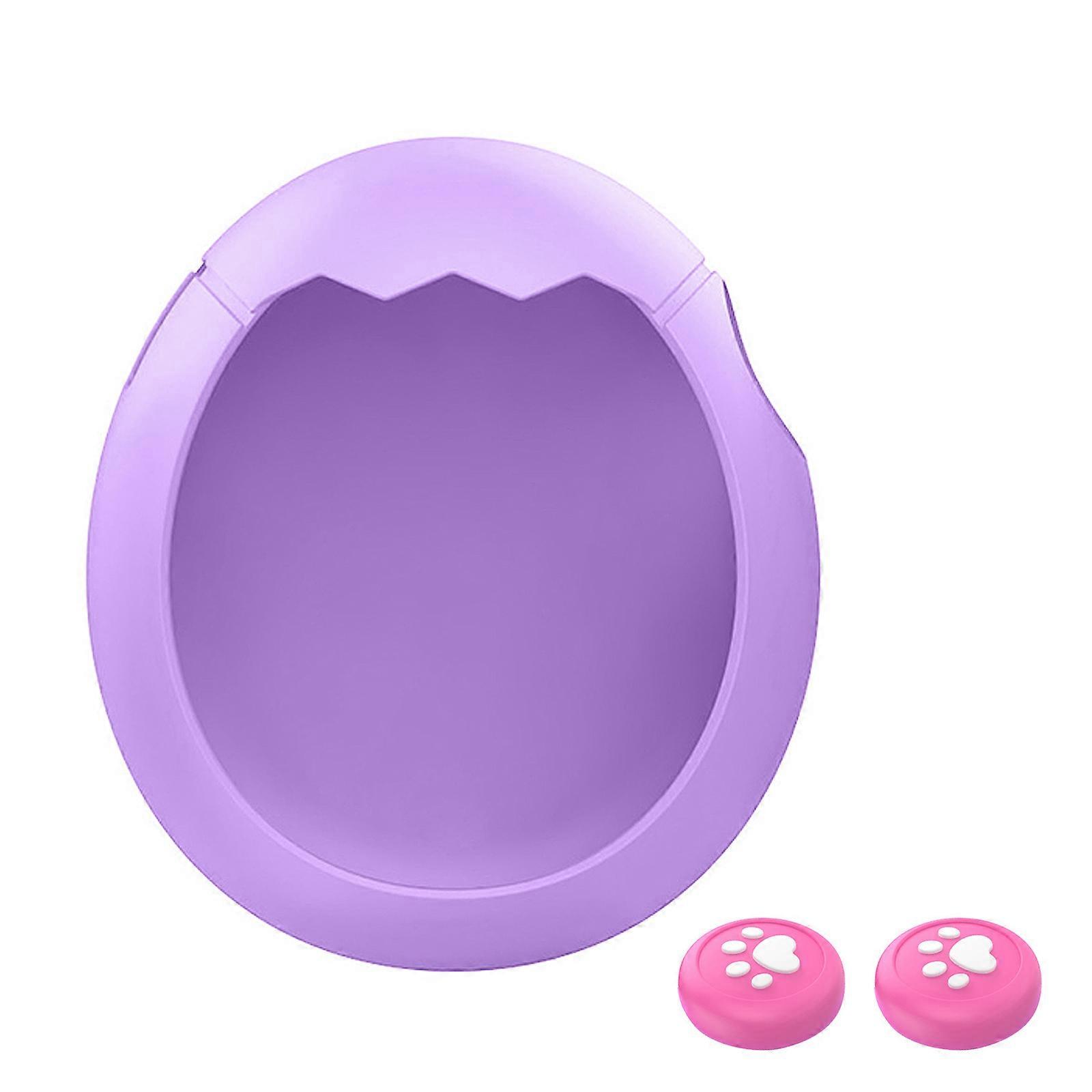 Ergonomic Flexible Protective Case Shell Cover Suitable For Paradise Interactive Digital Pet Toy With Button Headpieces  Purple