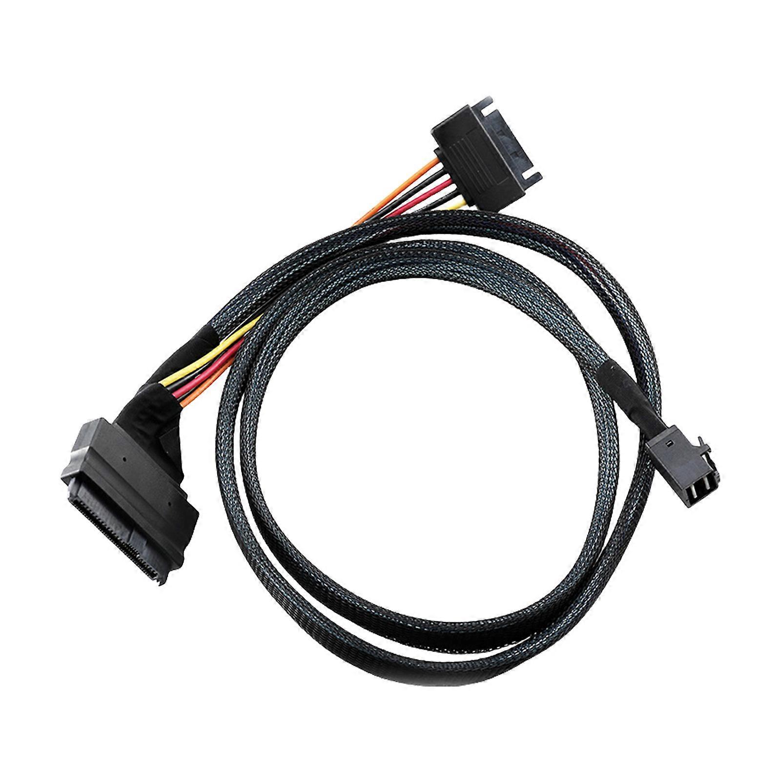 Mini SAS36P HD8643 to Mini SAS8639+15P 12Gb/s Internal Server Connectors Cable Power Supply Cable For Hard Drive Multicolor