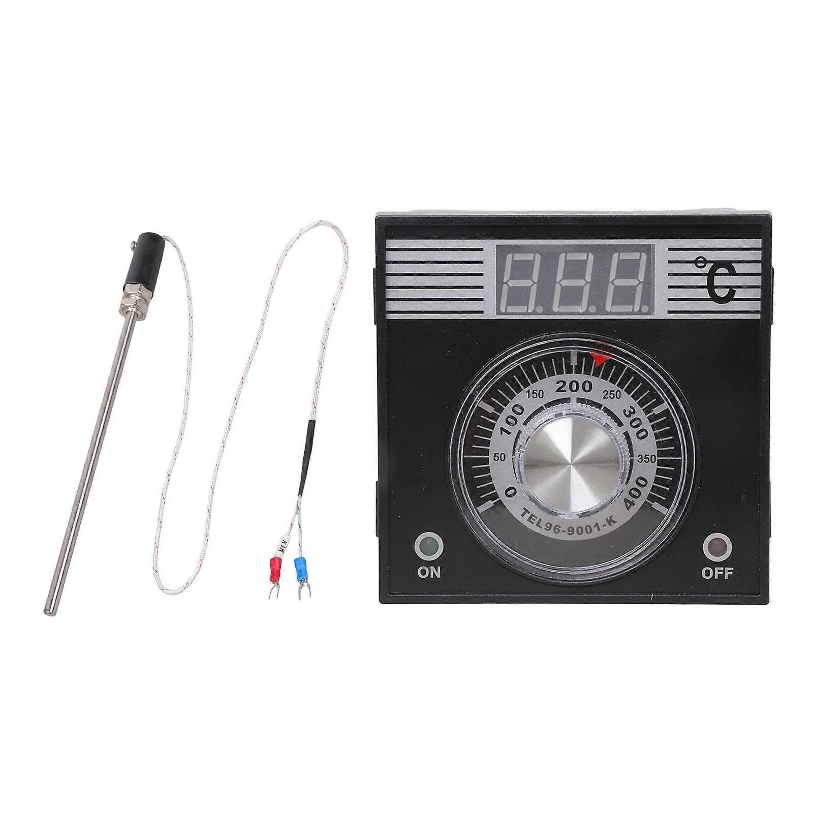Temperature Probe Adjustable Oven Temperature Controller Featuring Relays Output Safety Protection Plastic Texture Multicolor