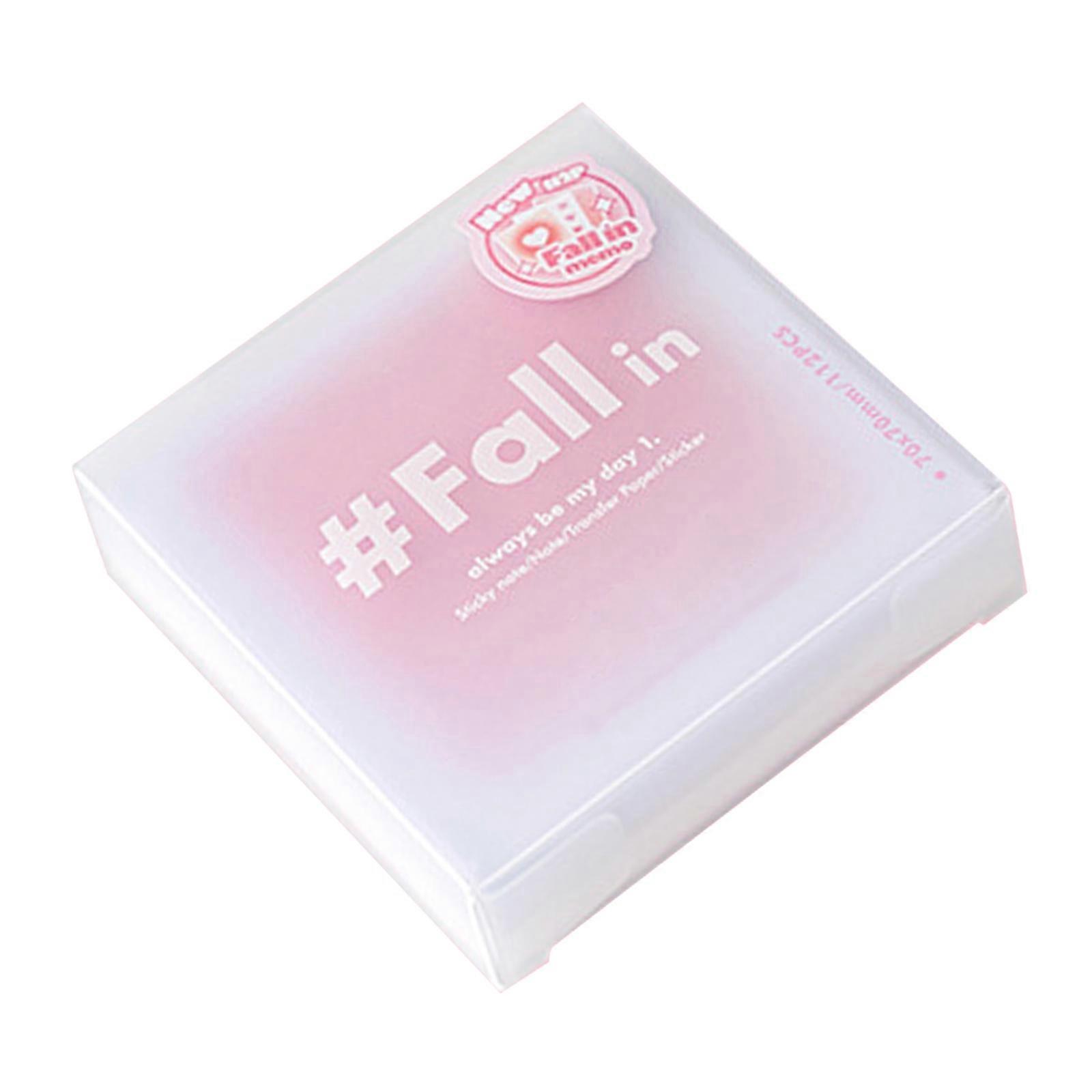 Gradient Color Sticky Note for Writing Journaling Translucent Note Paper Memo Pad Reminder on Notebook Calender Fridges  Red