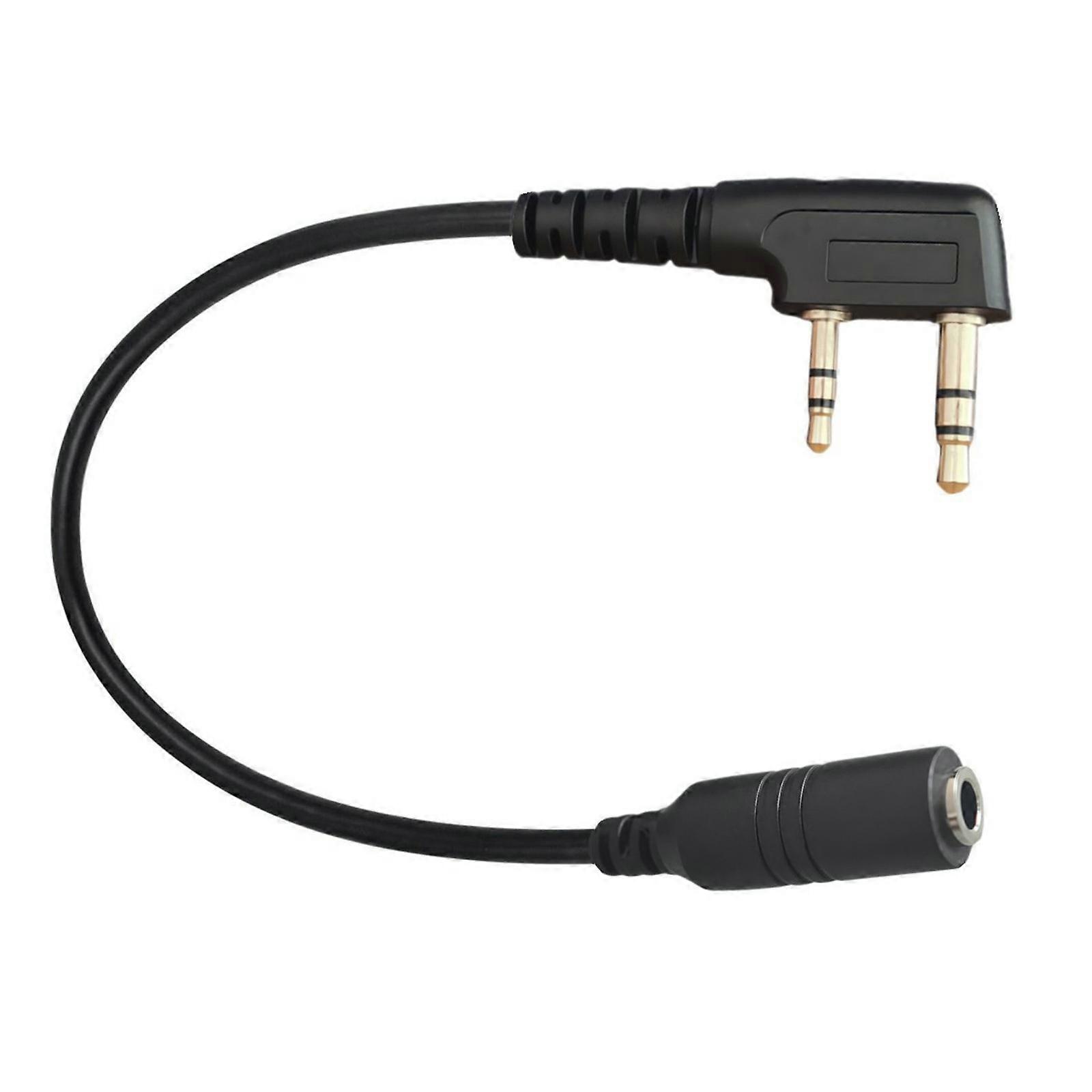 Light Weight 3.5mm Headset Adapter Converts K Type 2Pin Radios To Standard 3.5mm Jacks For Two Way Radio Multicolor