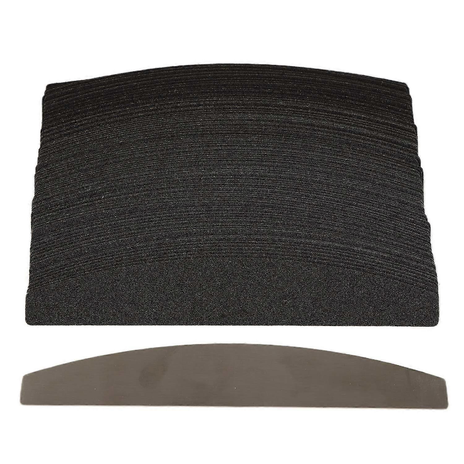 100pcs Replaceable Nail File Set Half Moon Nail Files Reusable Stainless Steel Baseboard