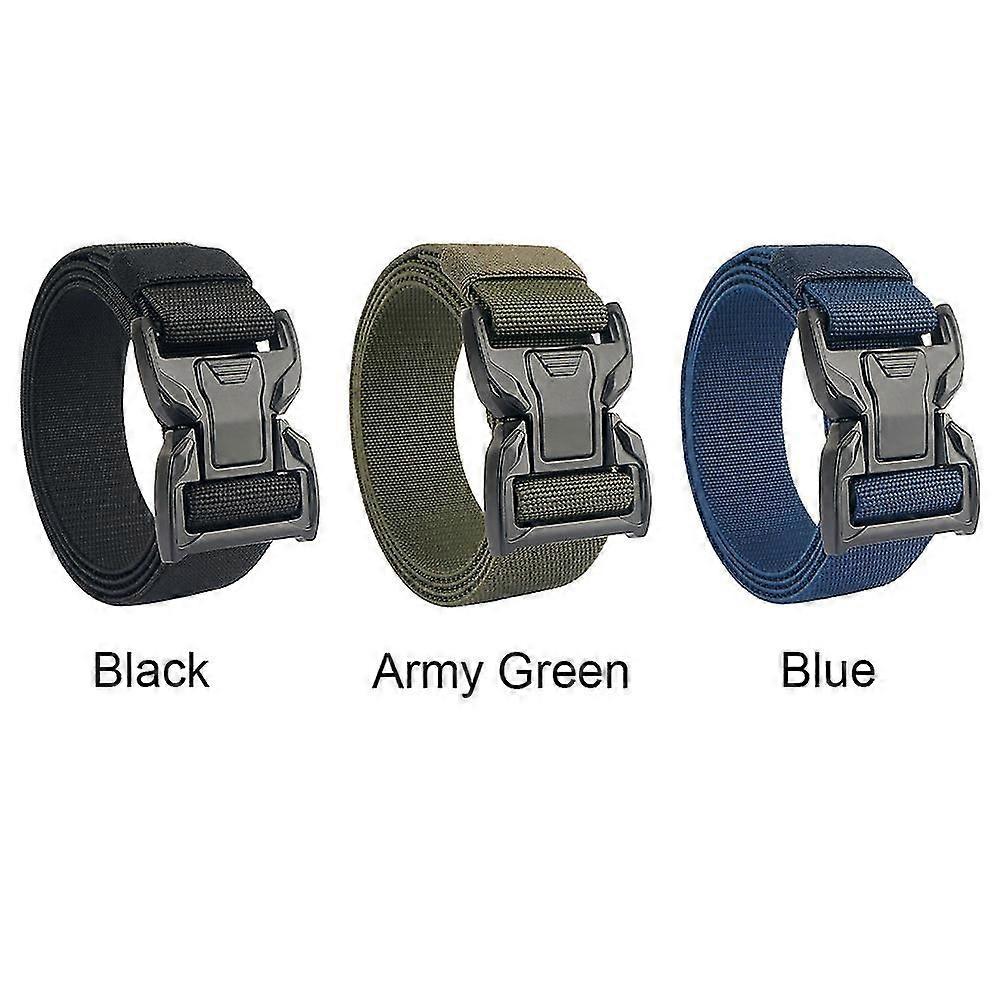 Med spänne daglig vävning polyester gåva män bälte casual solid utomhusjakt