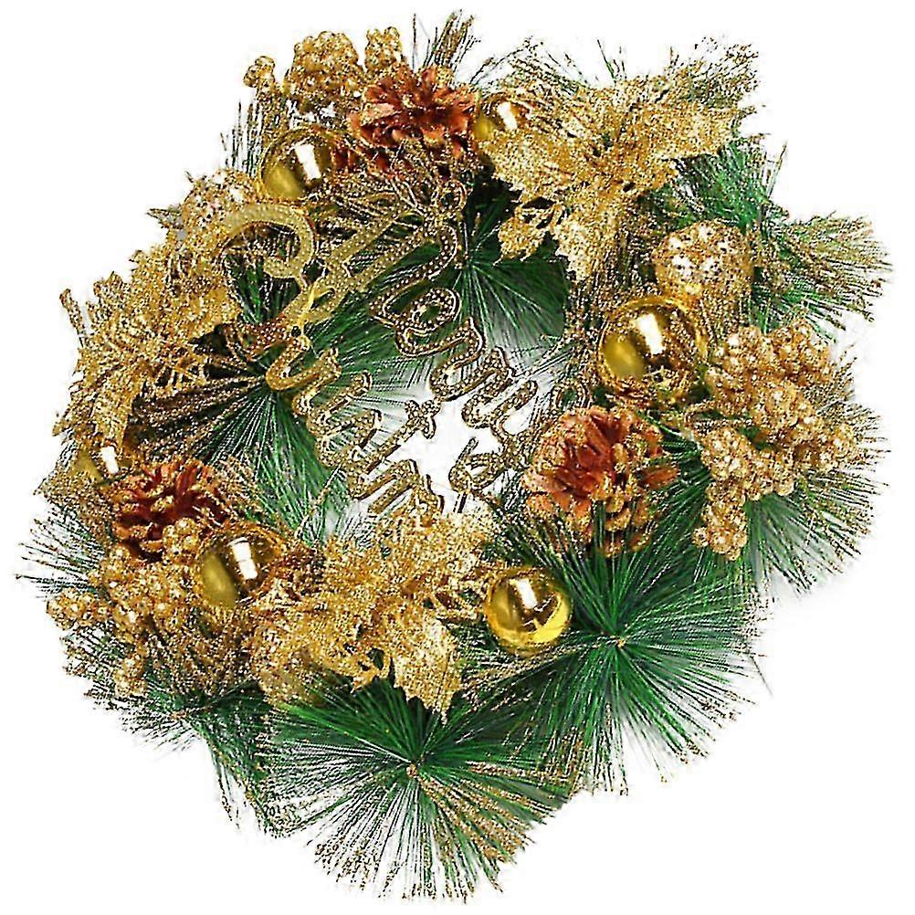 Christmas Wreath for Hanging with 3 Piece Nordic Set
