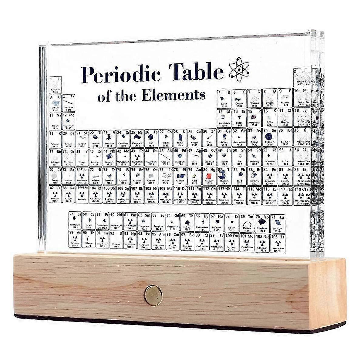 Acrylic Periodic Table Display with 83 Real Elements