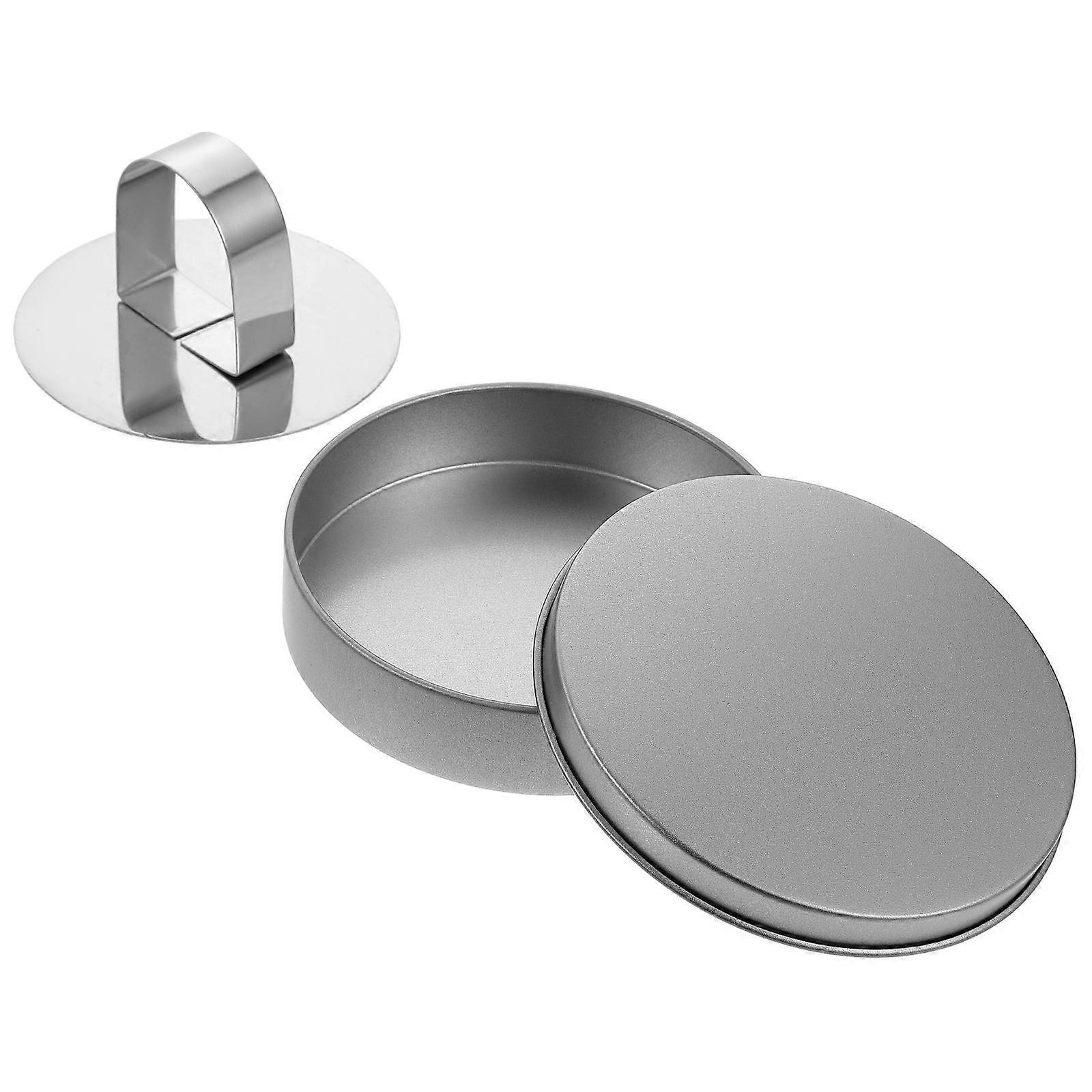2Pcs Interesting Cookie Making Tool Cake Decoration Tool Biscuit Candy Box (Silver)