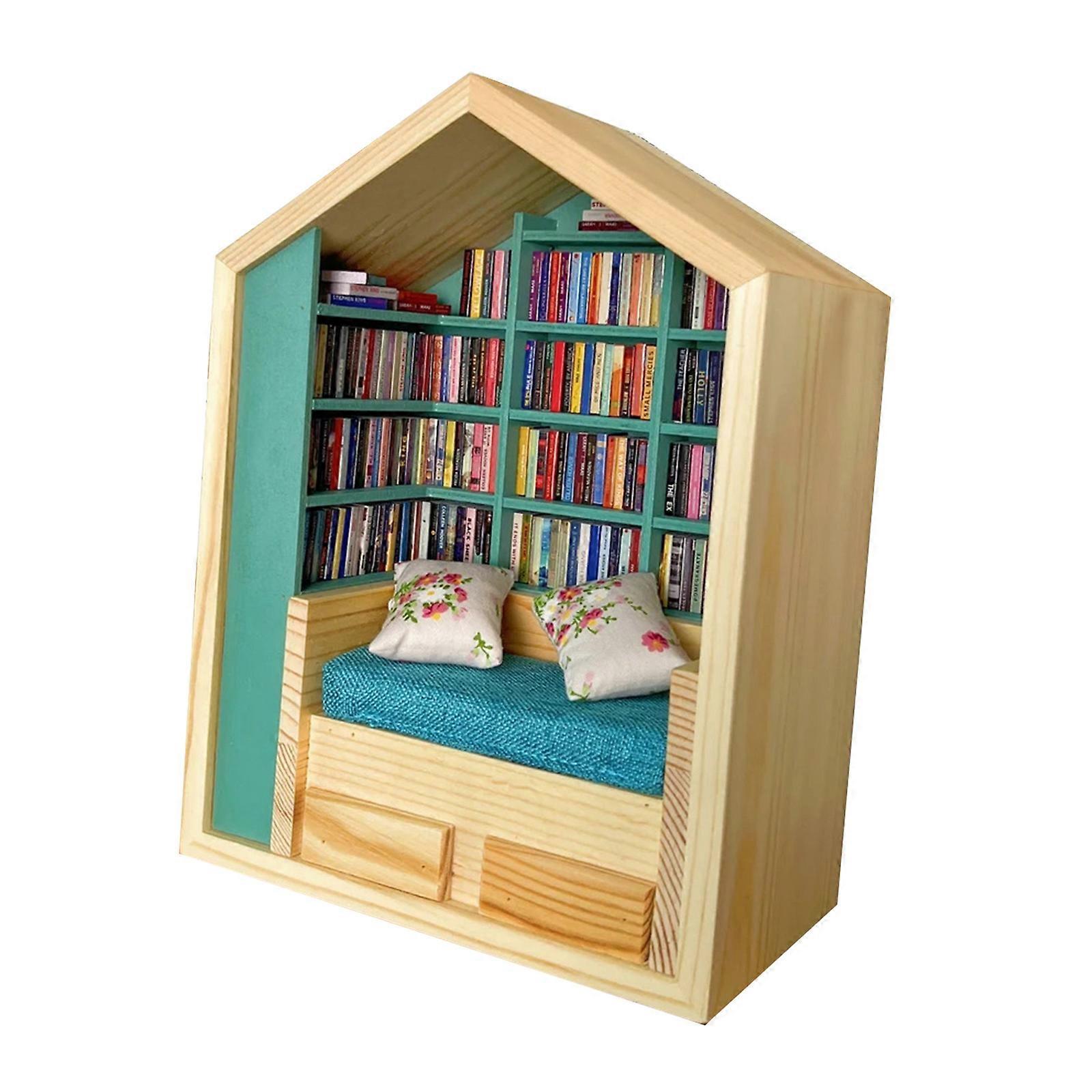 Artistic Bookshelf Decoration Ornament With Natural Green Color Perfectly For Students Easy Assembly Bookshelf Multicolor