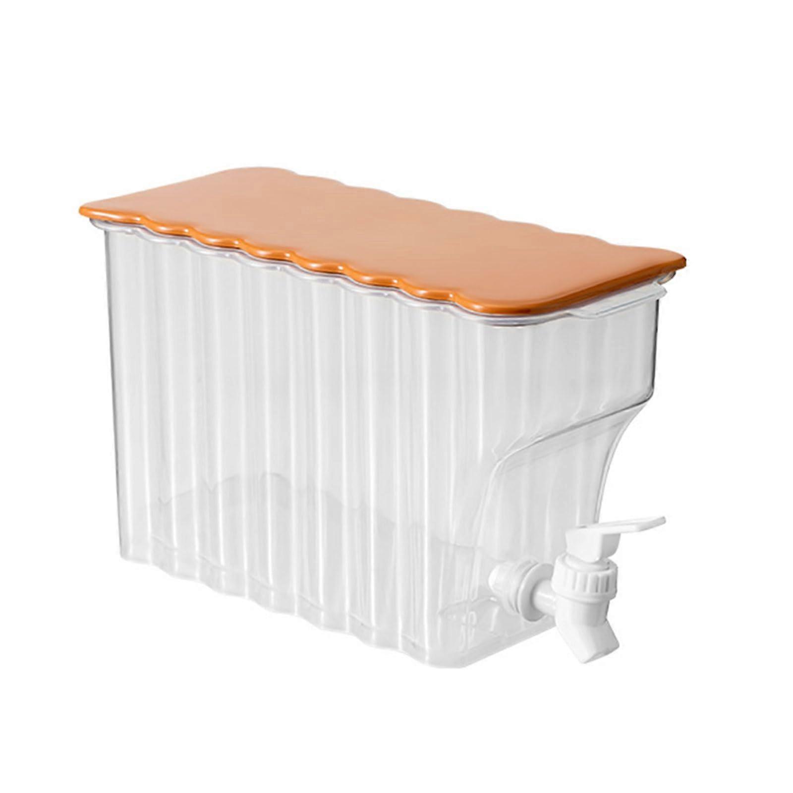 Fridge Beverage Dispenser with Tap 3.6L Cold Drink Container for Kitchen Parties White