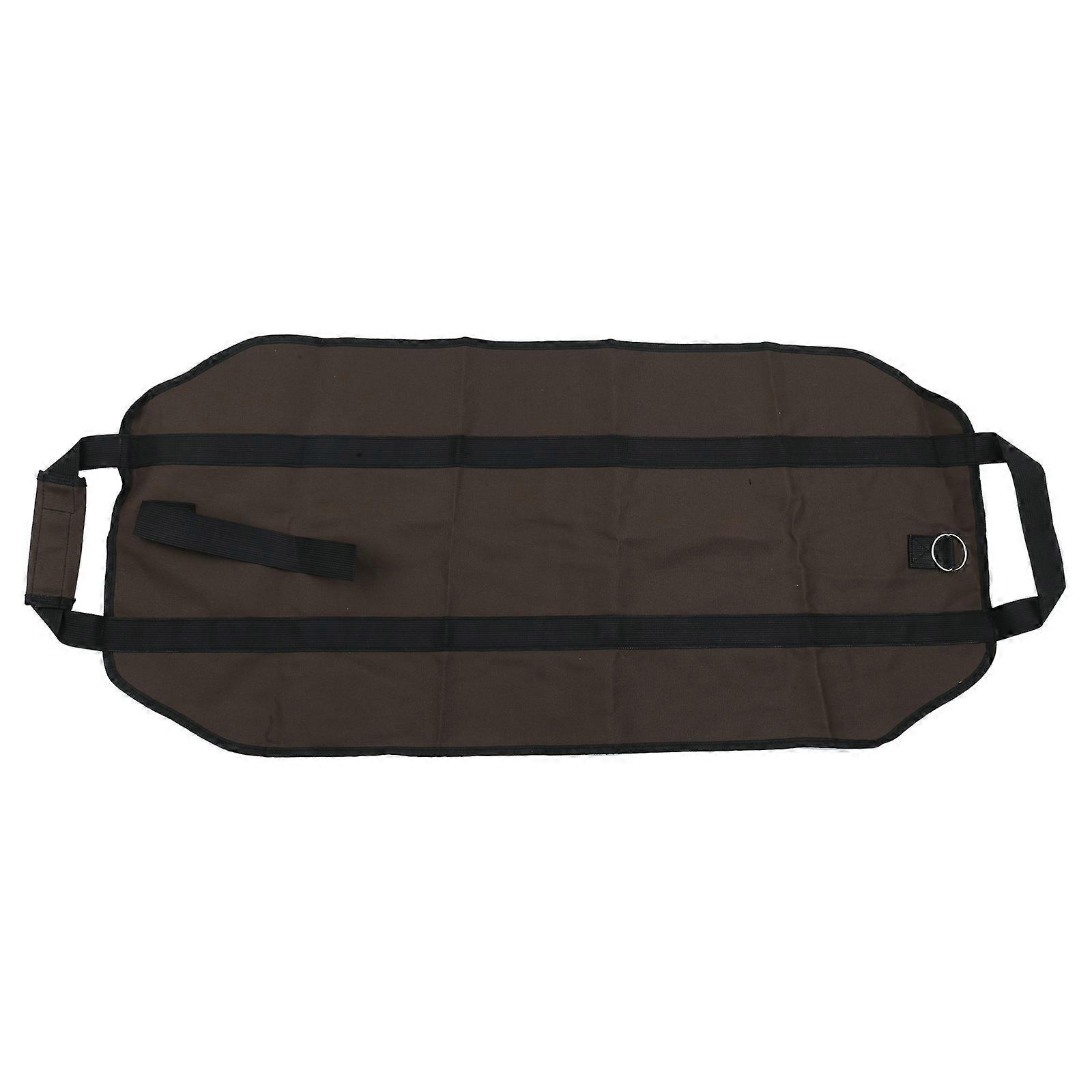 Wood Bag with Convenient Handles Practical Canvas Wood Storage Bag Convenient and Space Saving Storage Container  Brown