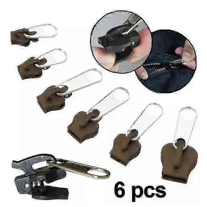 6-Pack Zipper Puller Set for Quick Repair and Replacement - Detachable Design