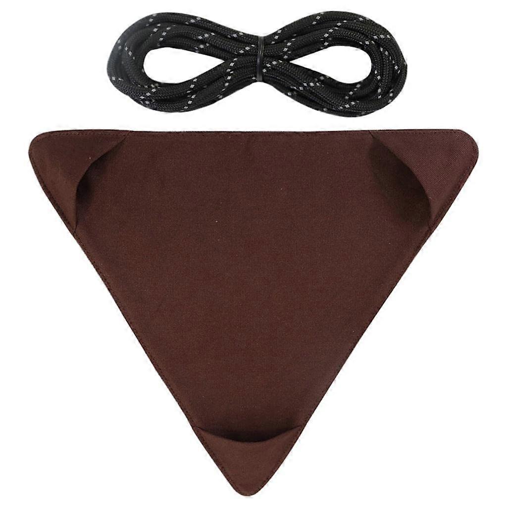 Tripod Stool Fishing Seat Lightweight Canvas Stool for Hiking, Brown Fabric, Portable Single Design