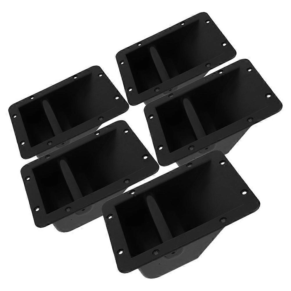 Black Speaker Handle Plastic Replacement for Speaker 5Pcs Sturdy Design