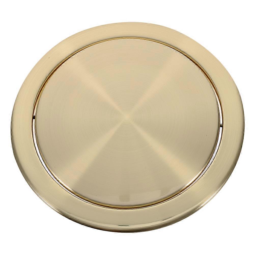 Round Kitchen Trash Bin Lid Stainless Steel Embedded Design For Commercial Use 10.53X10.53X1.30In Smooth Edges 1Set