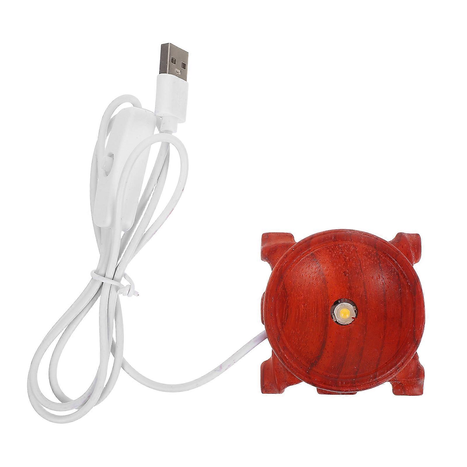 Wooden LED Light Base for Crystal Ball Display 2Pcs with Glowing Warm Light