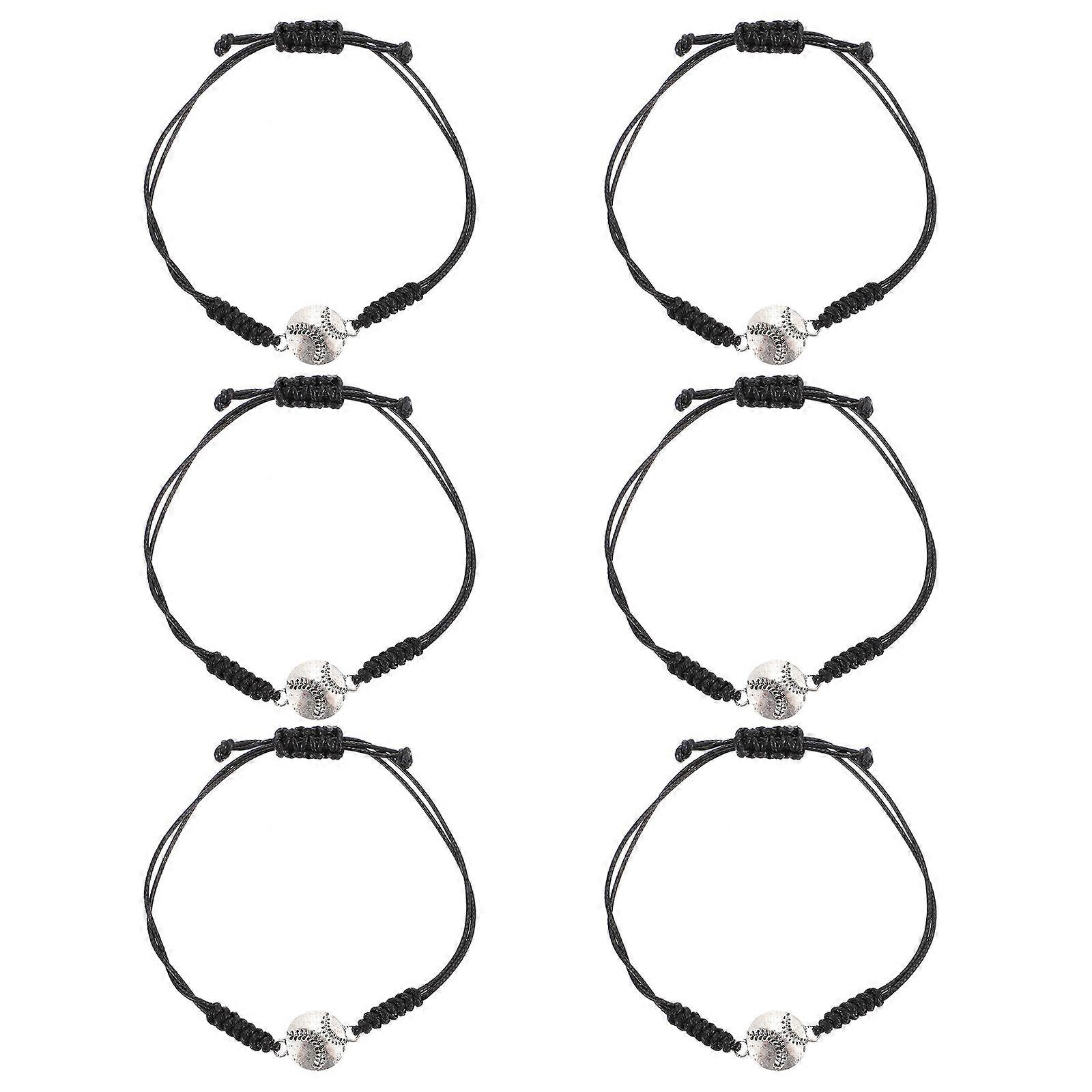 Braided Bracelets Adjustable Bracelets for Decor 6Pcs Assorted