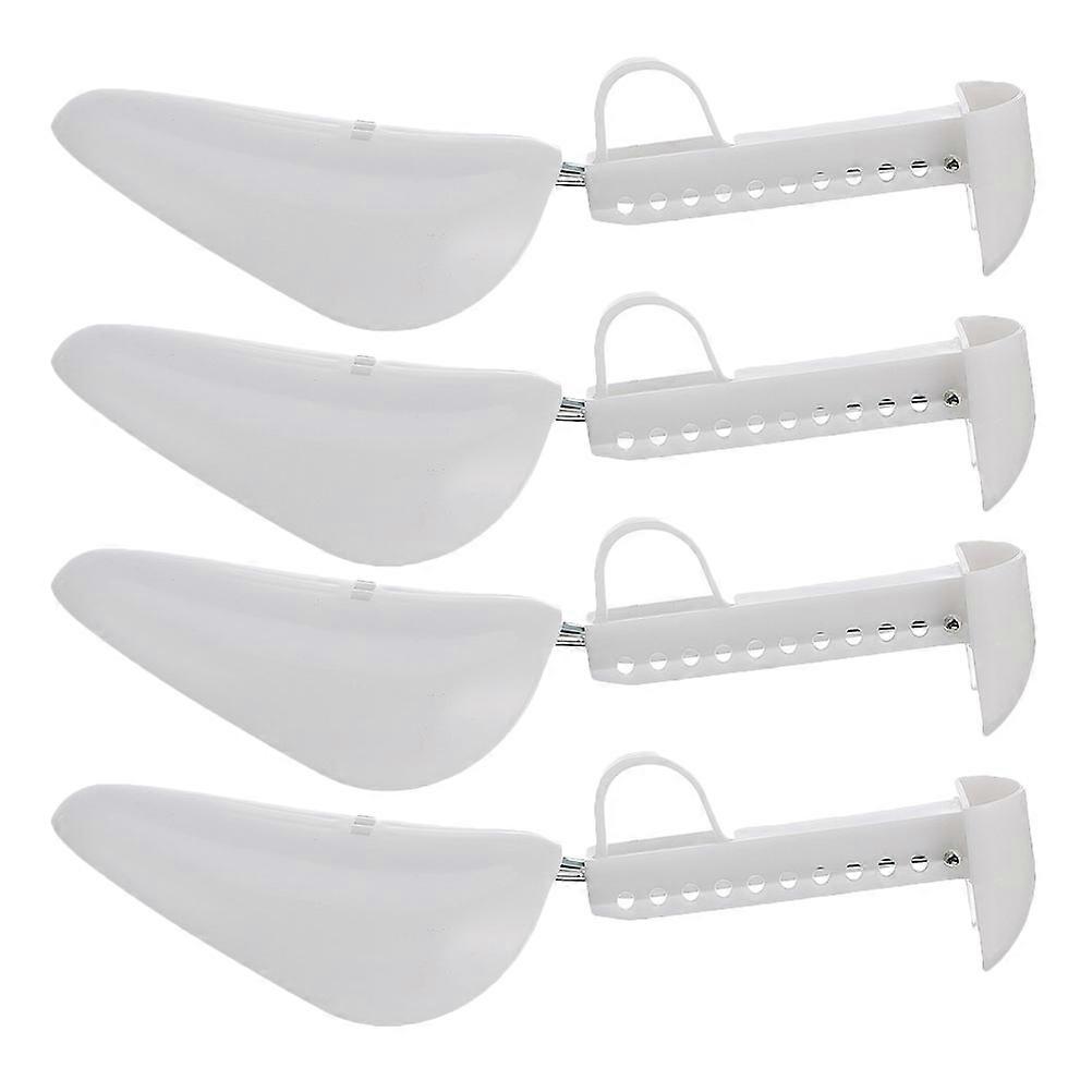 Shoe Support Shoe Trees Plastic Adjustable for Men 2Pairs Transparent