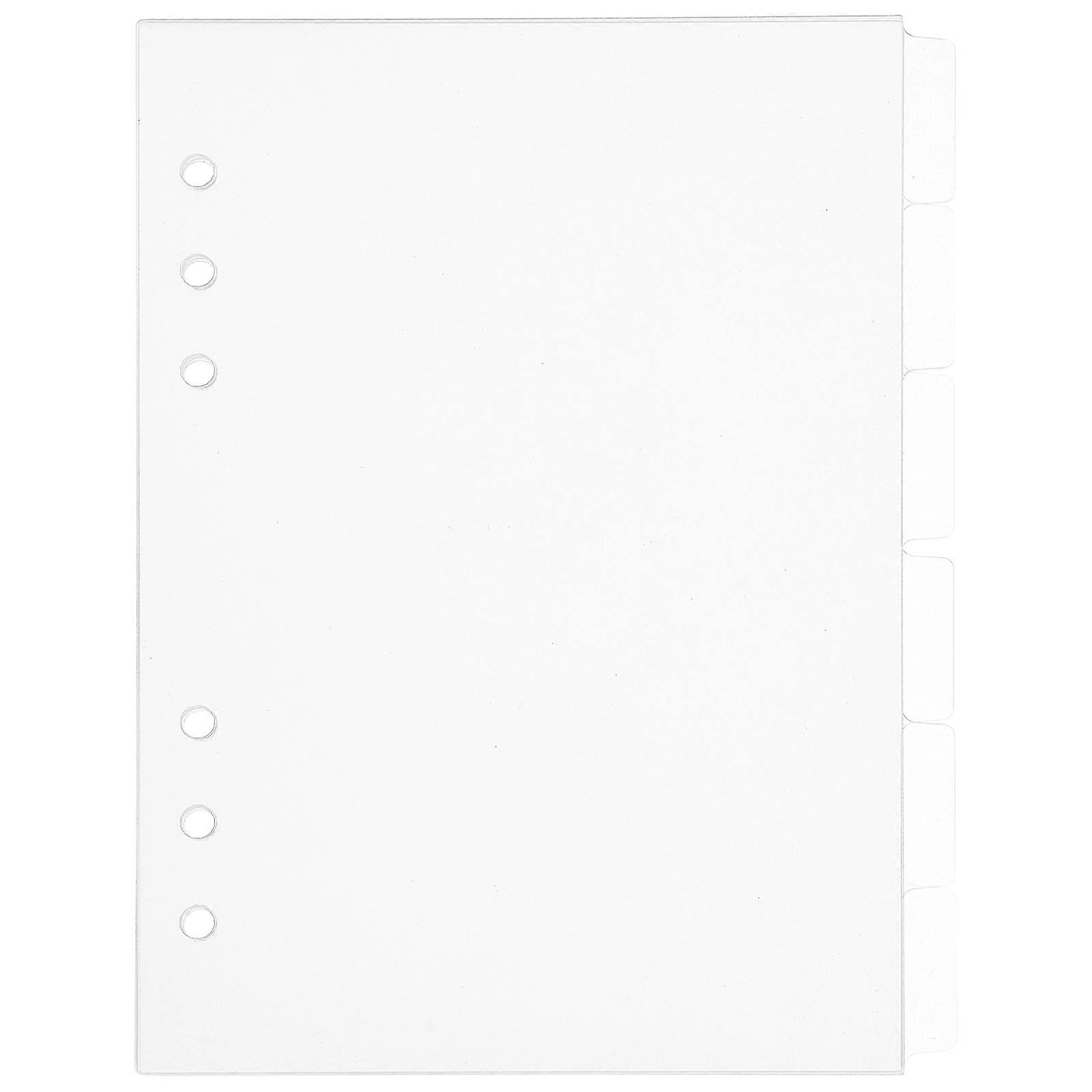 Acrylic Planner Cover Acrylic Binder Notebook for Office 6Pcs Transparent Kit