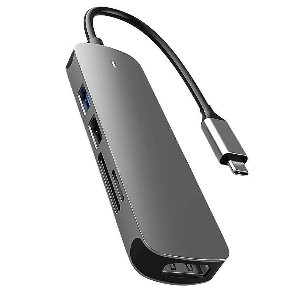 USB Hub 5-in-1 Hub Dock Station Aluminum Alloy for Computer 2Pcs