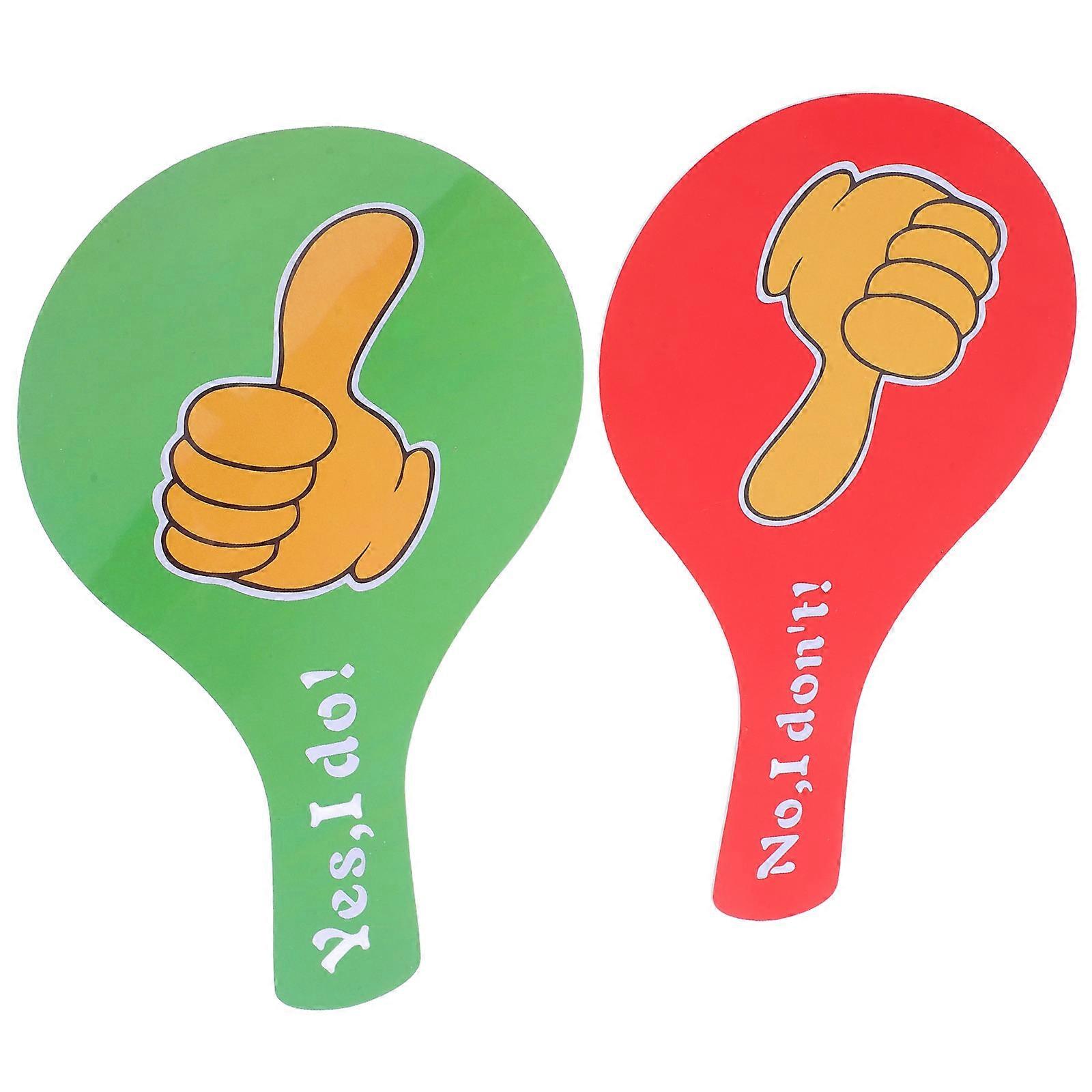 Classroom Voting Paddles Plastic Thumbs Up Thumb Down 2Pcs Pack