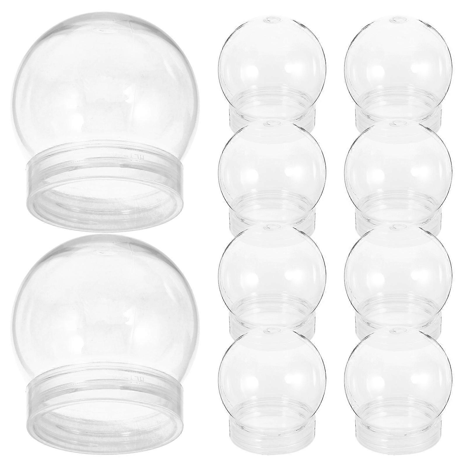 Plastic Candy Containers Clear Globe Jars for Storage Use 10Pcs Set