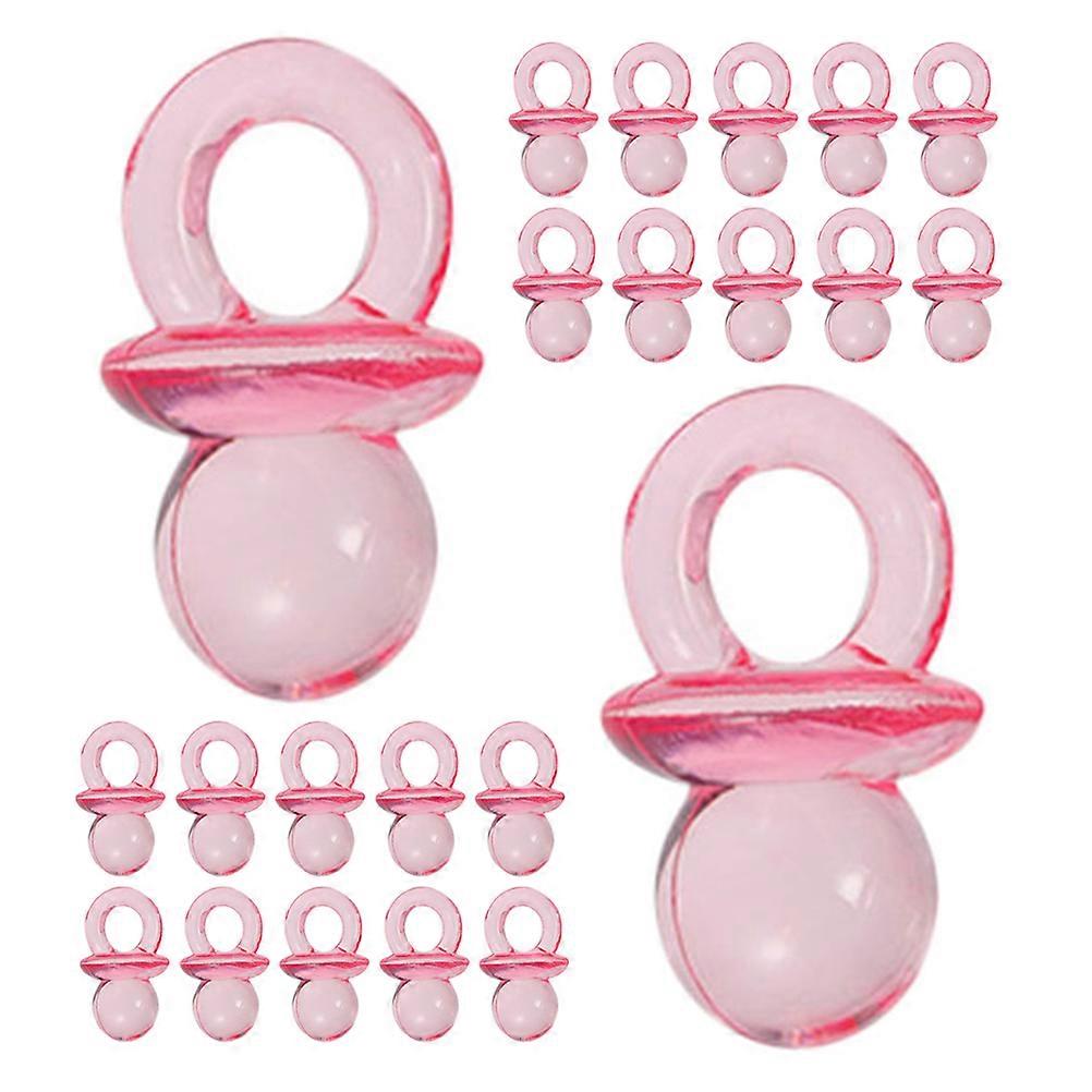 Pink Mini Acrylic Pacifiers for Baby Shower Table Decorations 200Pcs