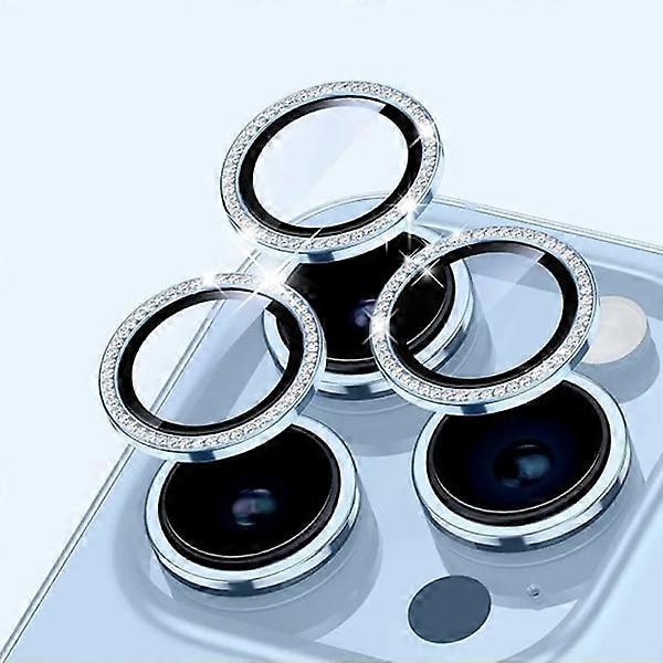 Bling Glitter Diamond Camera Lens Protector Case Compatible with iPhone 16 15 14 13 11 Pro Max Plus, Screen Protector Film Compatible with iPhone 16E