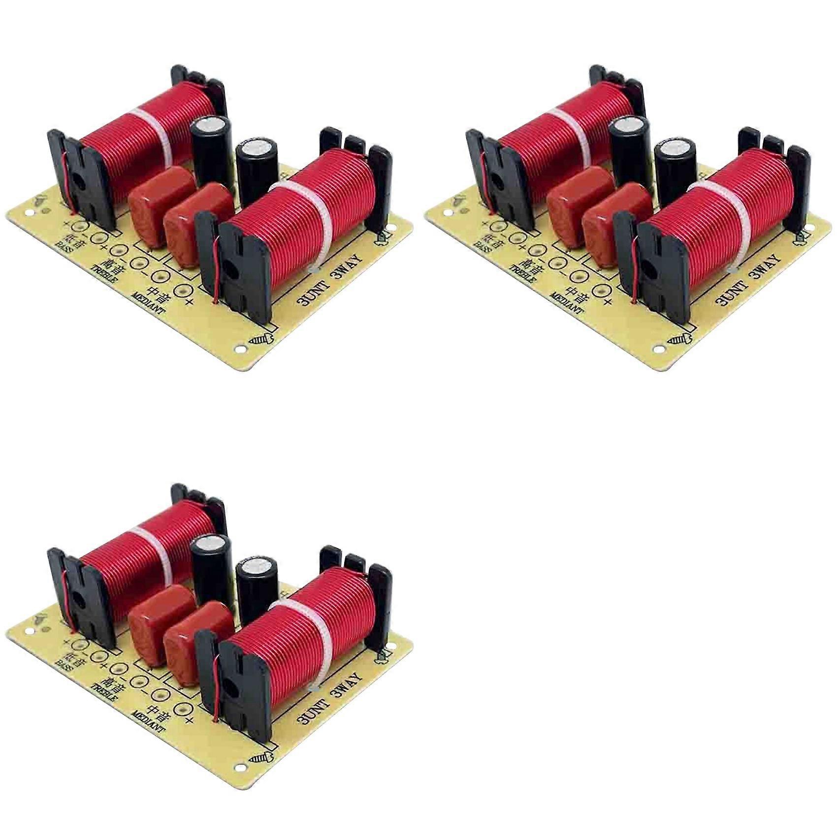 3X 150W HiFi Crossover Filter Module WEAH-305 3 Way Speaker Frequency Divider for DIY Home Speaker Treble Medium Bass