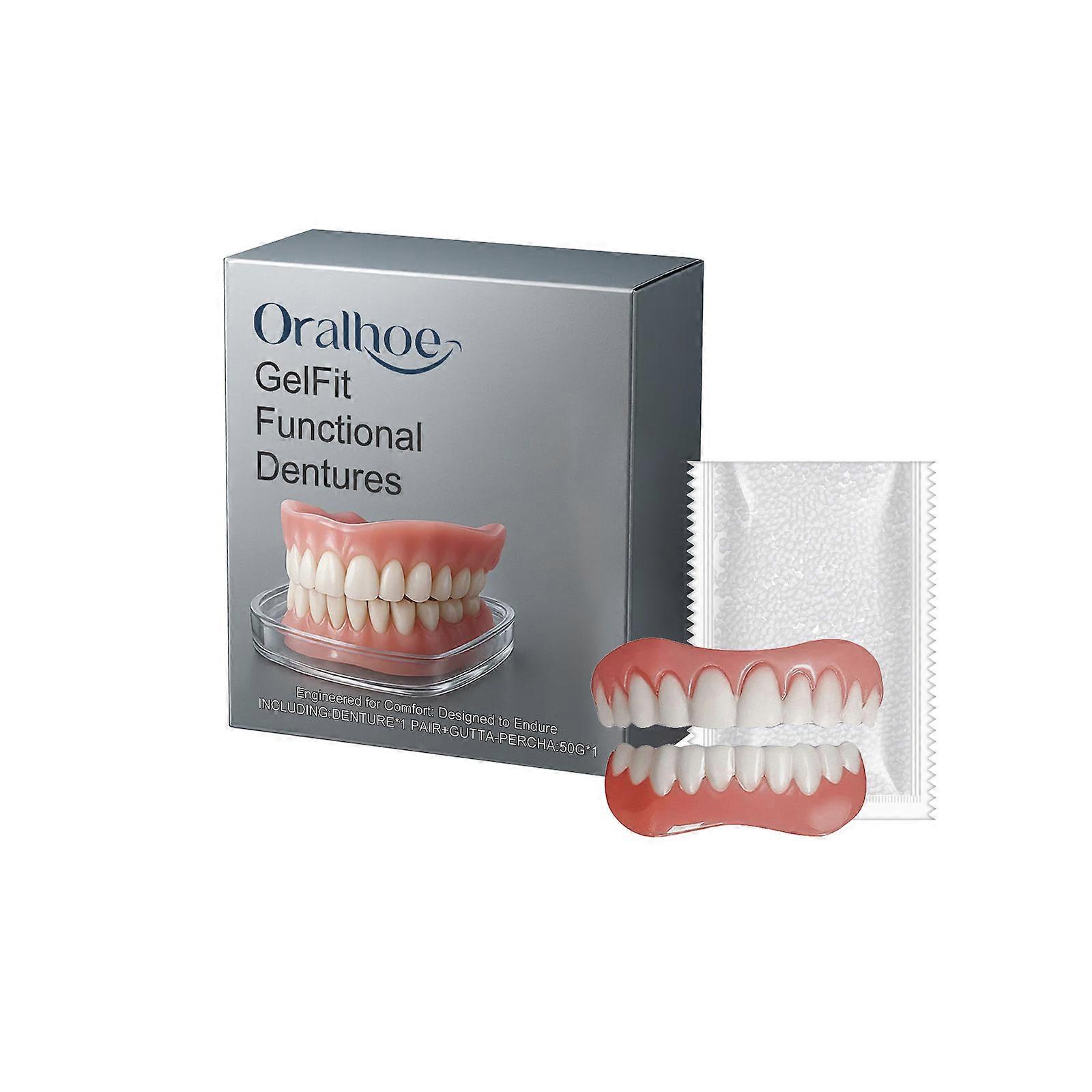 Oralhoe Denture Decoration Set: Comfortable To Modify The Gaps Between Teeth And Enhance The Beauty Of A Smile. Denture Set