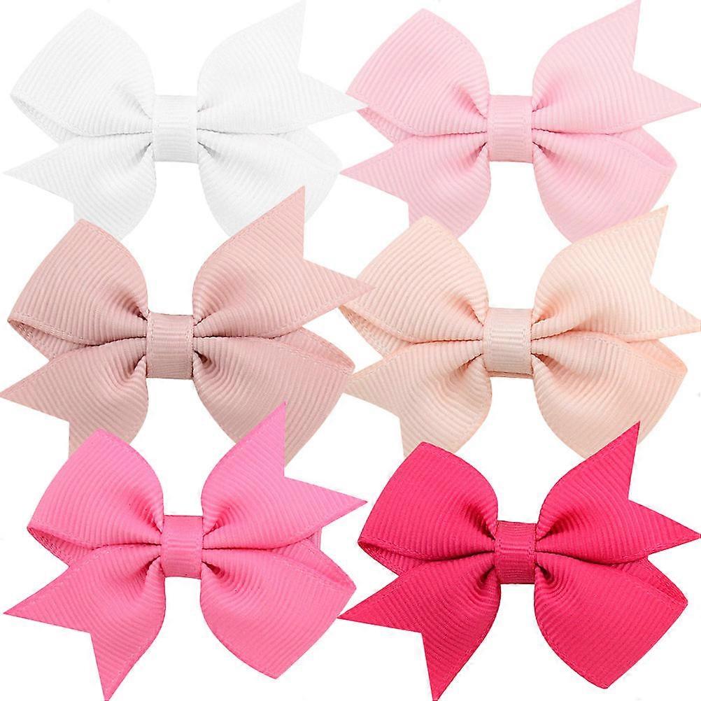 Lovely Bow Design Baby Girls Hair Accessories 12Pcs Non-slip Hair Bow Barrettes Ideal For Christmas Celebrations