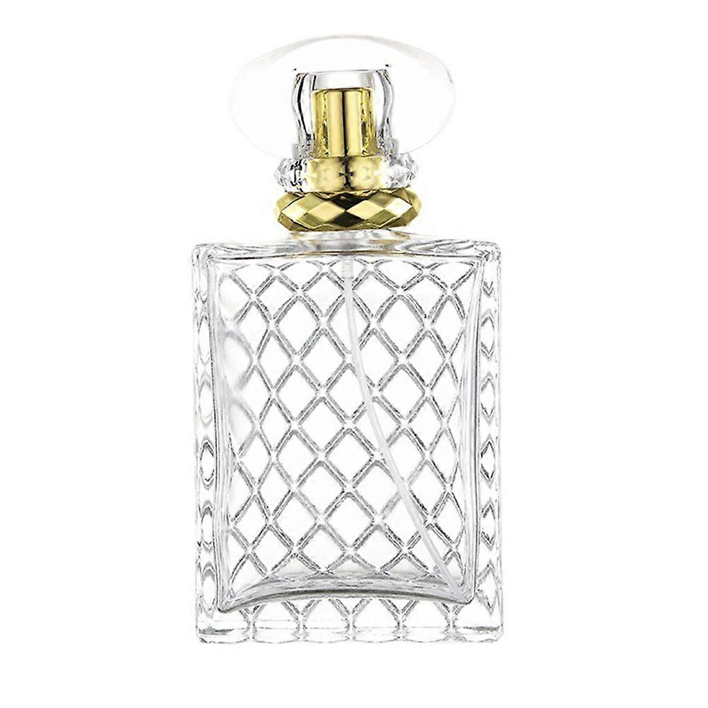 Golden Glass Perfume Container Refillable Perfume Bottle 2Pcs