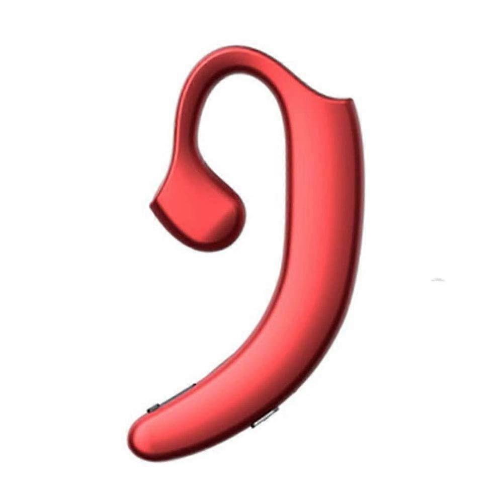 Wireless Bluetooth Earpiece V5.0 Noise Cancelling Microphone For Cell Phones Business Workout Driving Office Red