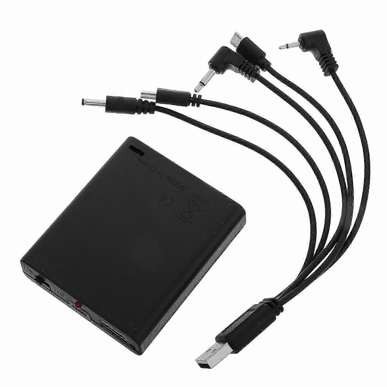 External Emergency Power Supply Safe Box for Battery Packs, 4 Pieces Black Container Storage Solution