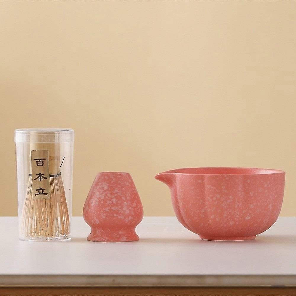 3Pcs/Set Tea-Making Tools Matcha Whisk Set Tea Sticks Ceramic Chasen Stand  Teaware Sets Accessories