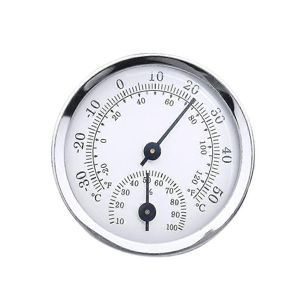 Mini Round Wall Hanging Analog Thermometer Hygrometer Temperature Humidity Meter