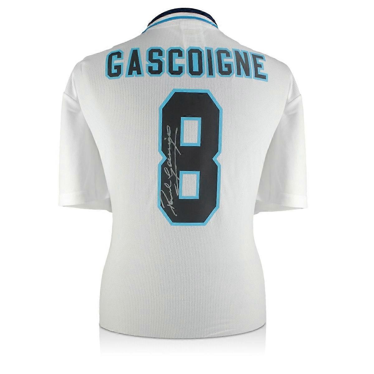 Paul Gascoigne 签名英格兰 1996 年欧洲杯足球球衣