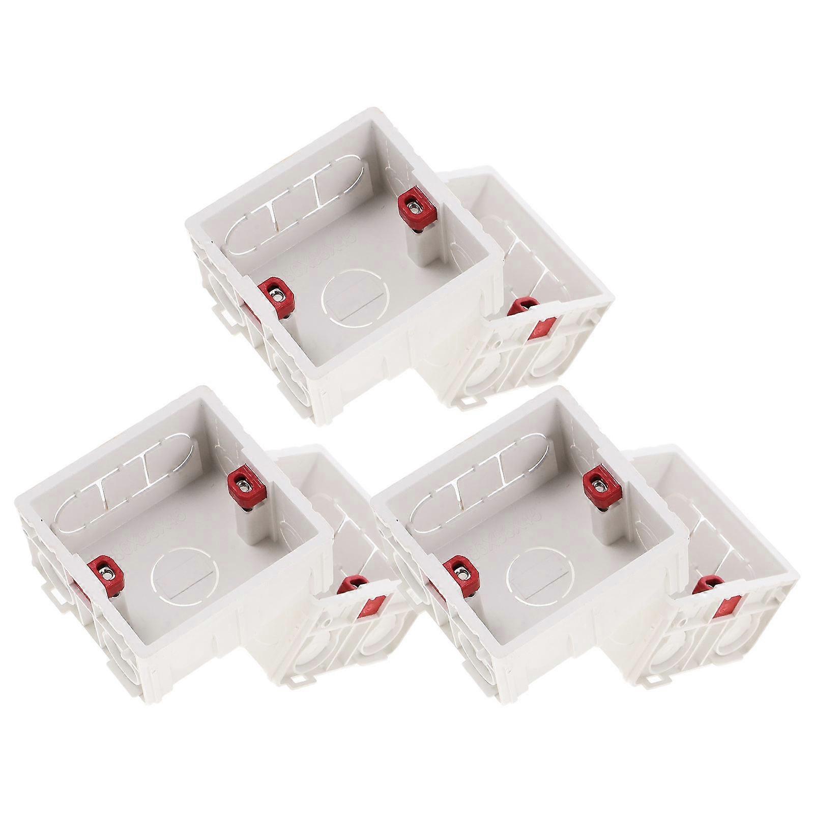 Outdoor Electrical Box Durable PVC Outlet Junction Box for Wiring 6Pcs