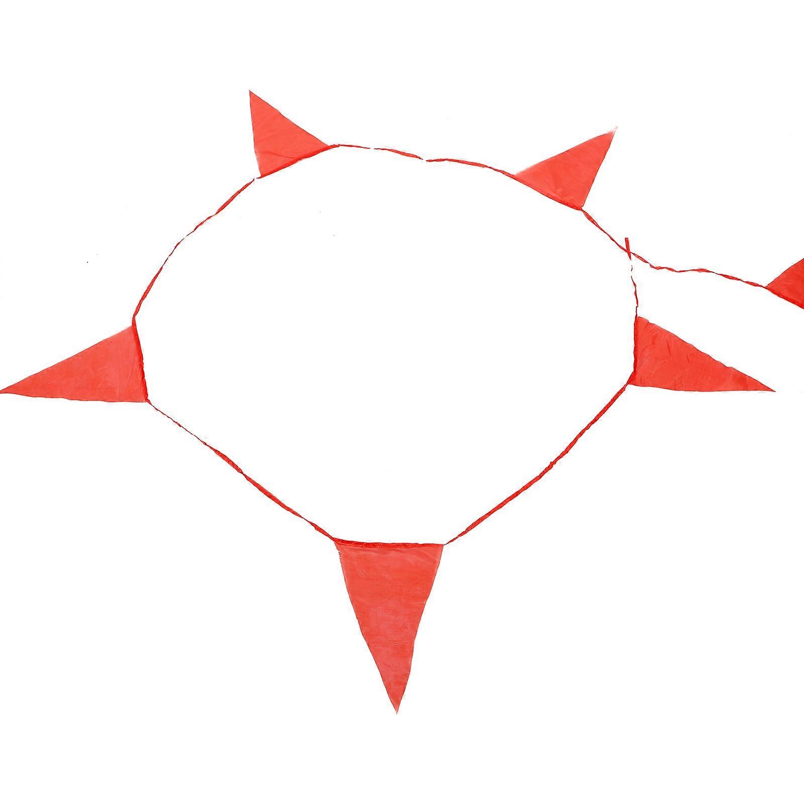 Red Party Banner for Decorating 1Set Polyester Triangle Hanging Banner