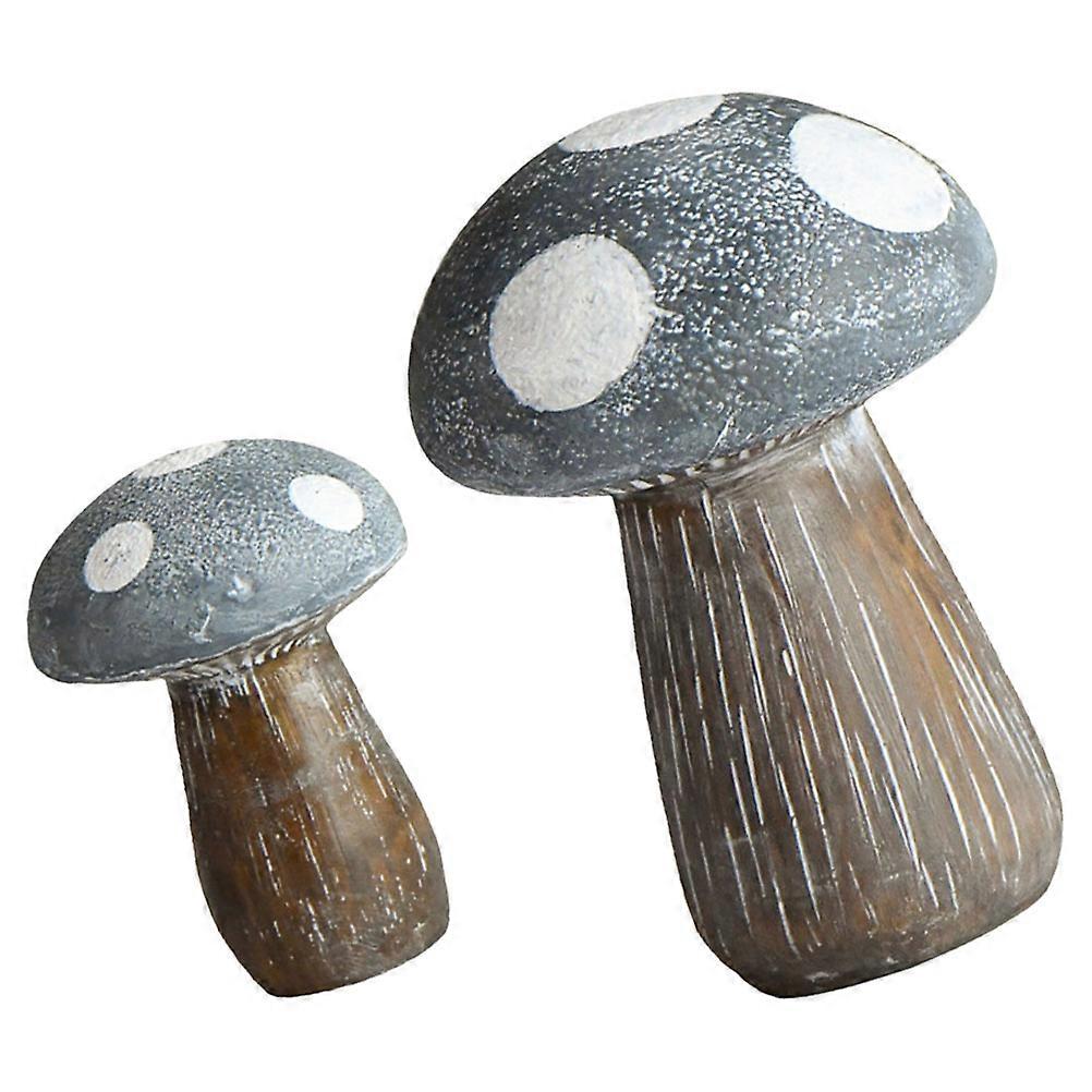 Simulation Mushroom Garden Decor Micro Landscape 15x10cm Blue Realistic 2Pcs