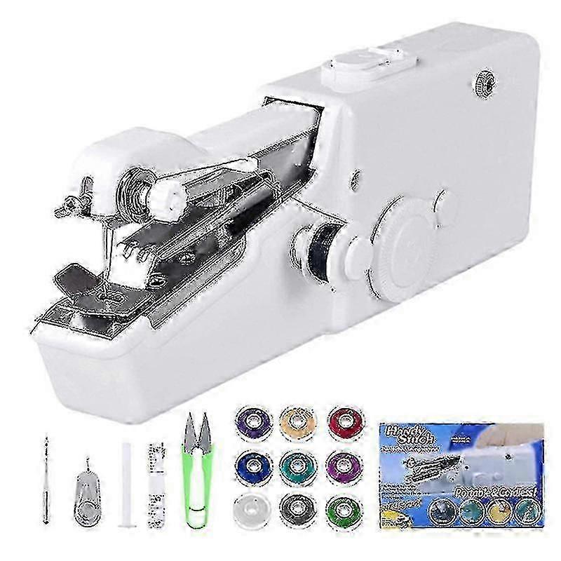26-27 Mini Handheld Sewing Machine Portable Electric Stitcher For Clothes & Fabrics