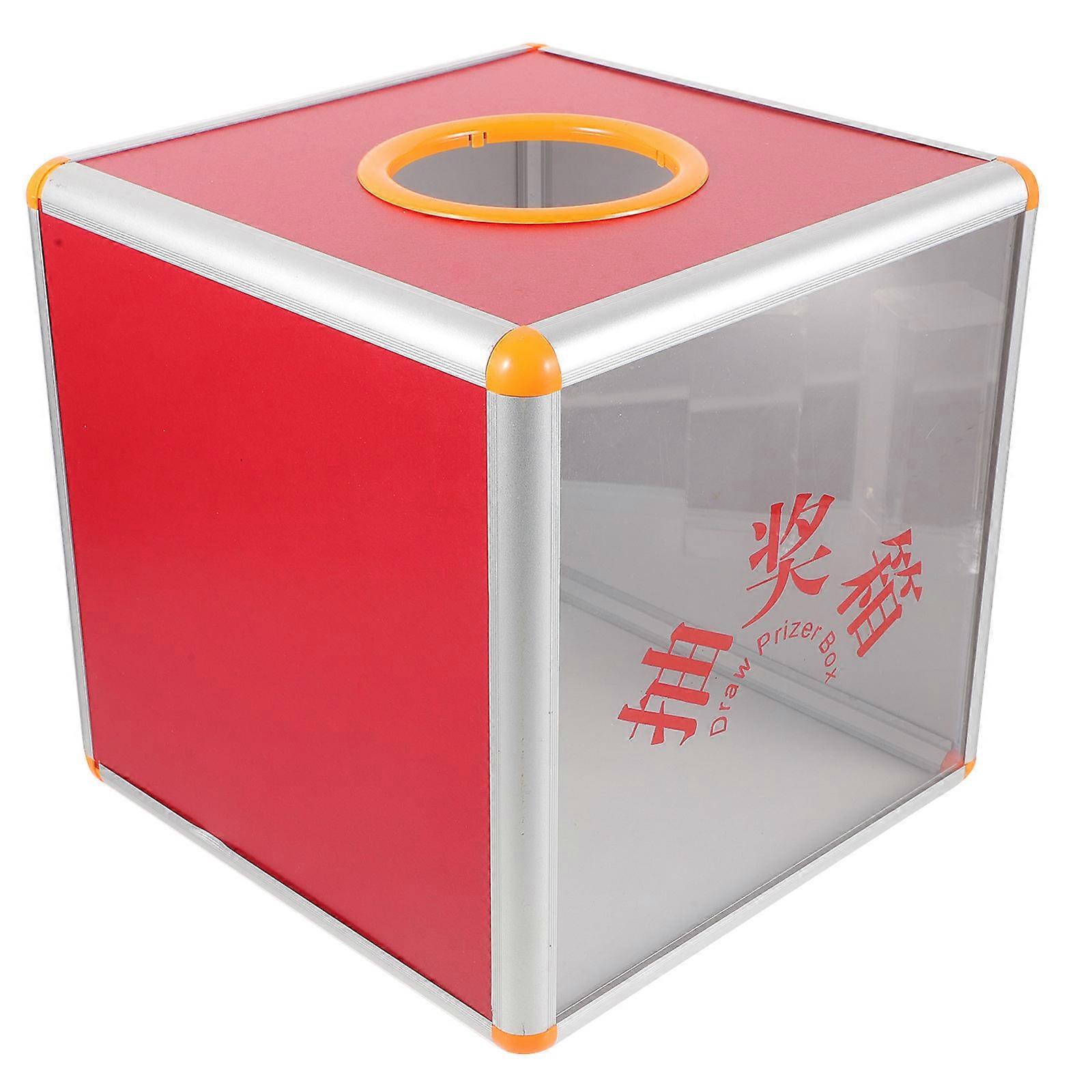 Box Raffle Box for Office Storage 2Pcs Square Ticket Holder