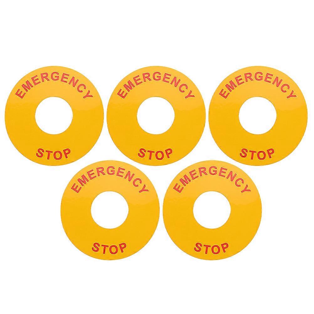 Emergency Stop Decals for Electrical Equipment Durable Warning Stickers 10Pcs