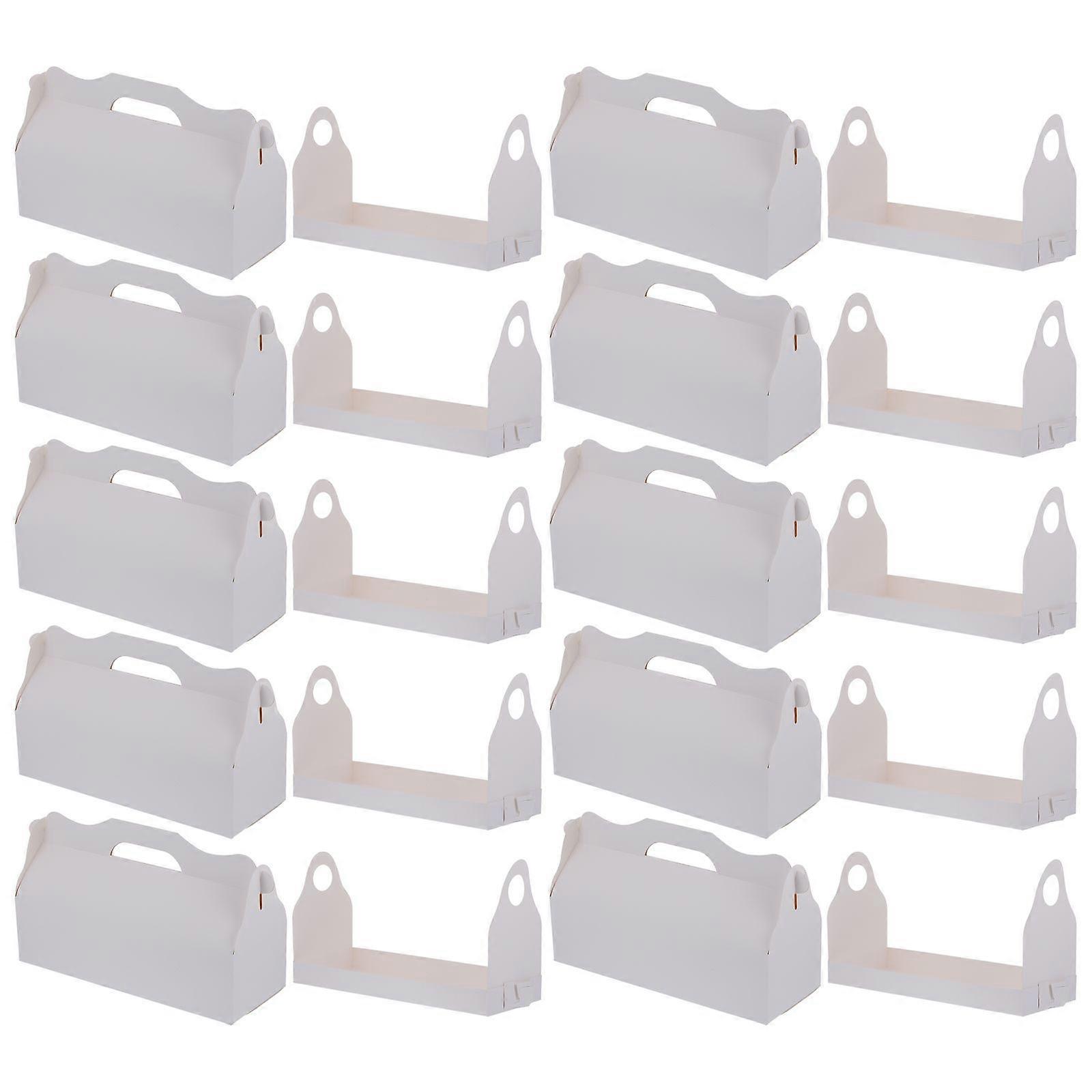 White Paper Cake Roll Boxes for Storage Environmentally Friendly and Safe to Use 10PCS