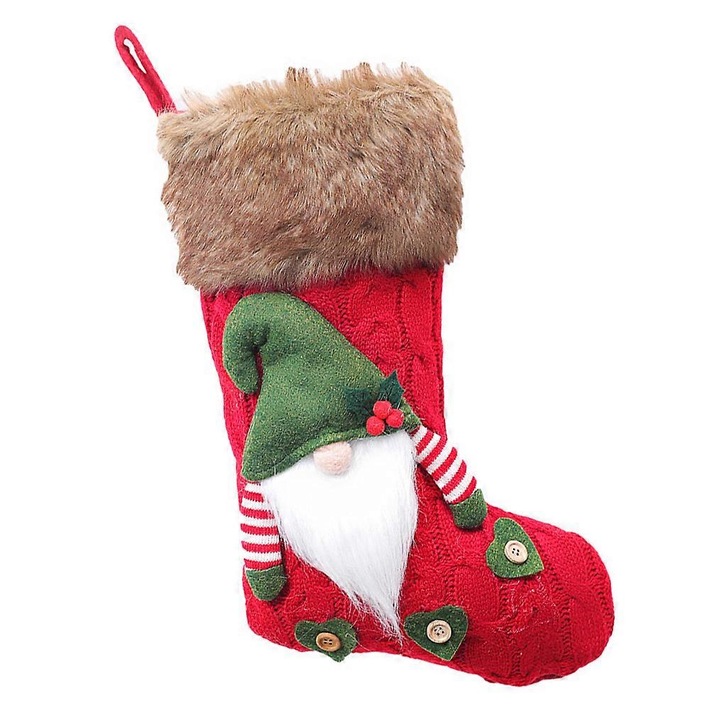 Santa Sock Faceless Christmas Stocking for Decor 2Pcs