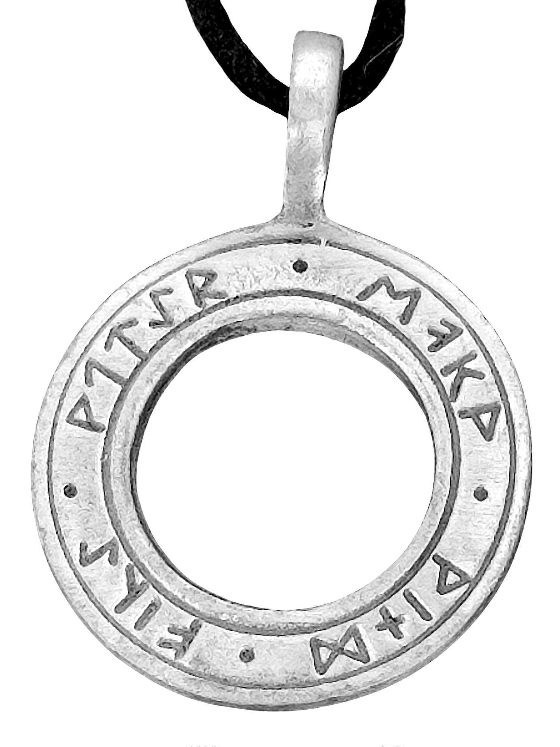 Pendant 10 Runic Circle - Pewter