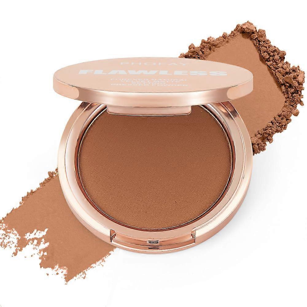 Powder Foundation with Flawless Coverage and Poreless Finish, Longlasting Lightweight Setting Powder