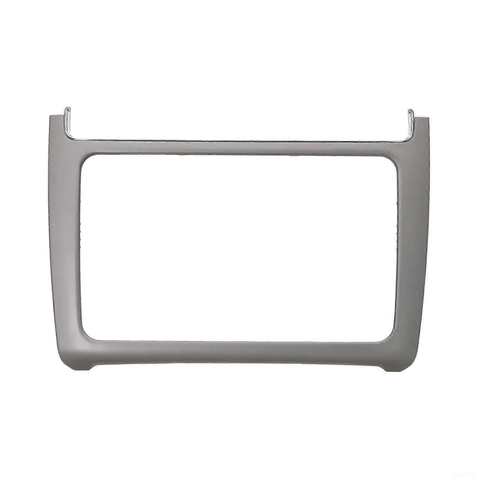 2DIN Car Stereo Fascia Panel Frame for Mk5 20142017 Silver, Seamless Dashboard Integration