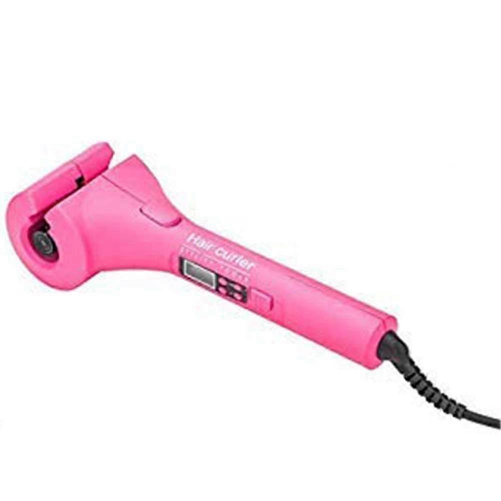 Automatic Hair Curler with LCD Display, Tourmaline Ceramic Heating and AntiTangle Sensor, Red